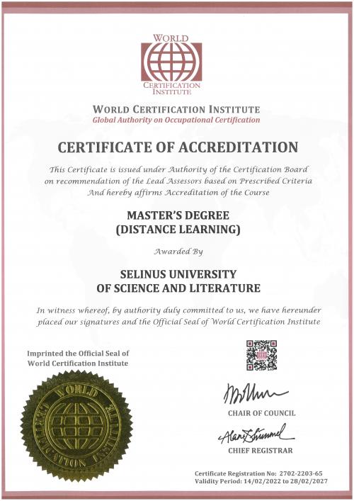wdi accreditation uniselinus university